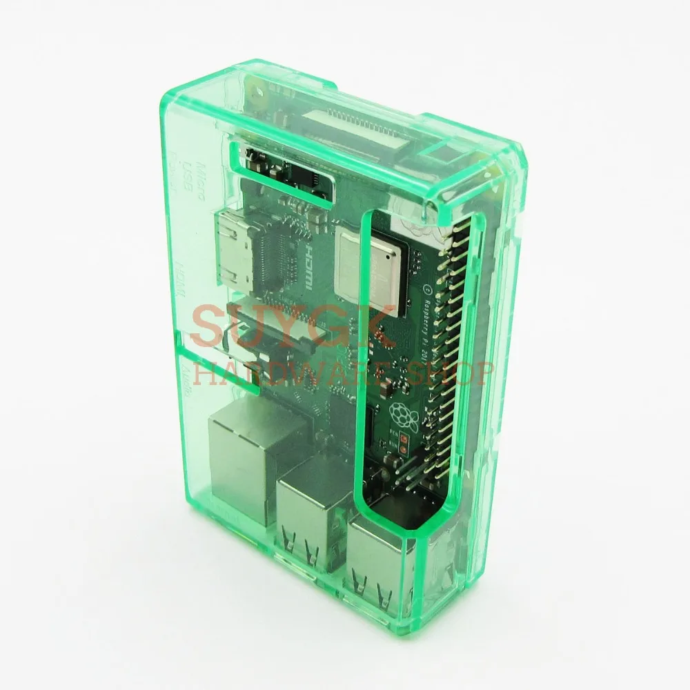 Raspberry PI 3 Модель B+ plus прозрачный зеленый чехол Корпус коробки для Raspberry PI 2, PI3 Модель B, PI 3B
