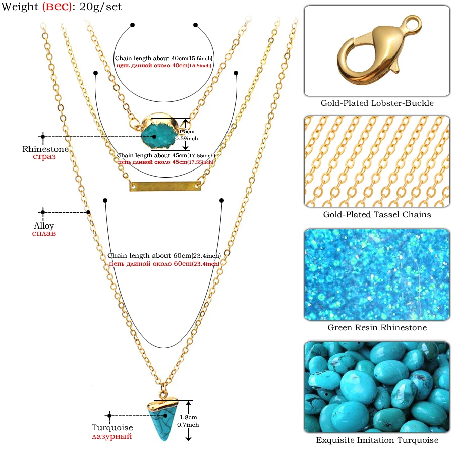 SHEEGIOR, богемные золотые цепочки, многослойное колье, ожерелье для женщин, треугольные бирюзовые подвески, длинное ожерелье, модное ювелирное изделие, подарки