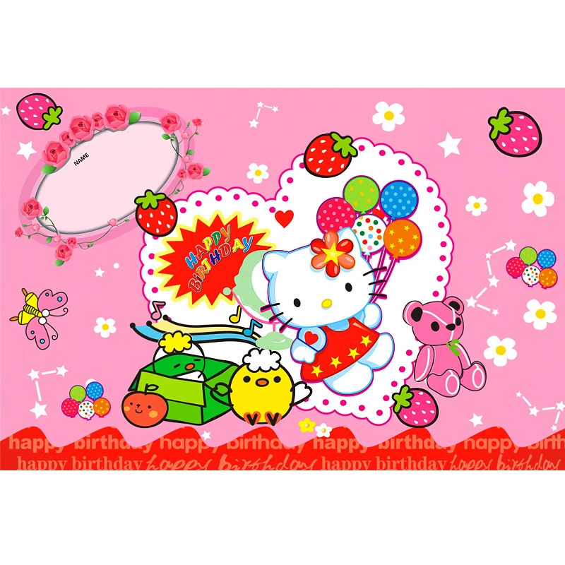 2pcs Hello Kitty Birthday Poster Or Holiday Wall Paper For Party Suppliers Girls Favorite Pink Cute Home Decoration Paper For Paper Wall Paperposters Posters Aliexpress