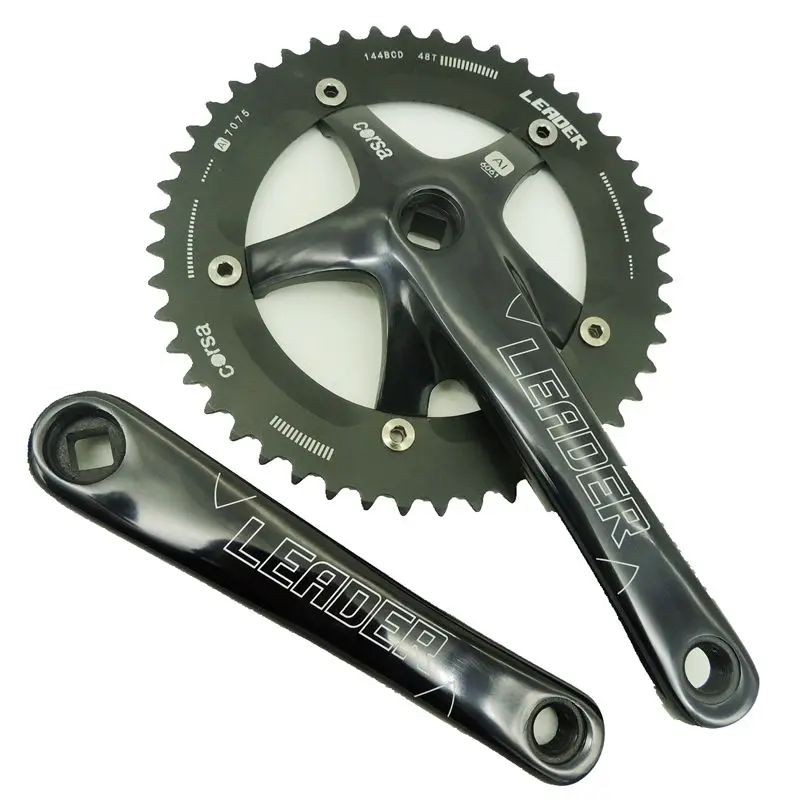 

Leader corsa Fixed Gear bicycle Crankset sprocket wheel 48T*170mm venue racing single speed 144BCD Chainring