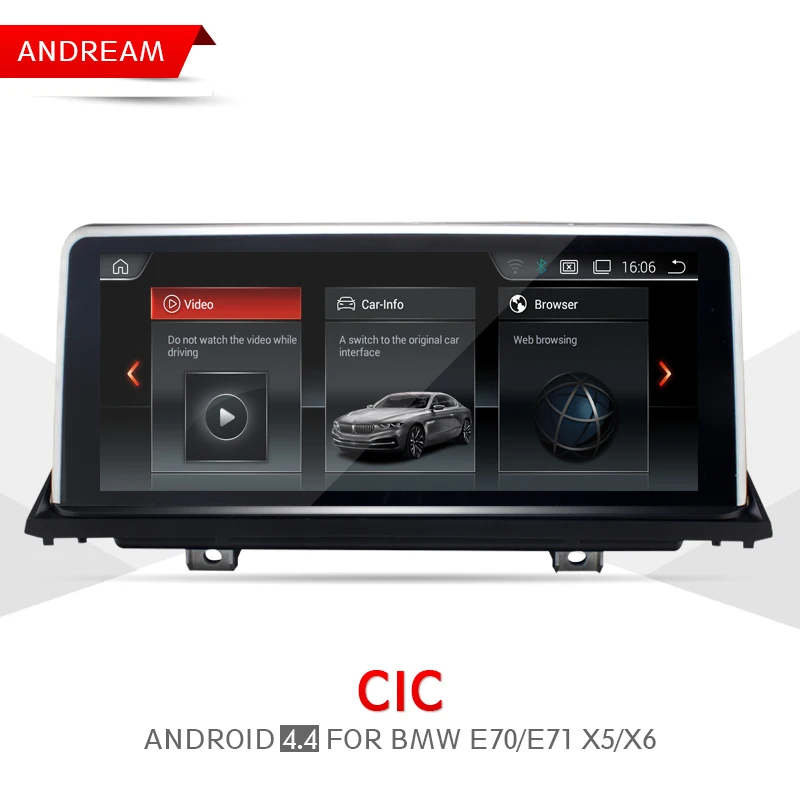 

10.25" Quad Core Android 4.4 Vehicle multimedia player For BMW E70 E71 X5 X6 Bluetooth gps navigation Wifi Free Ship EW969A-CIC