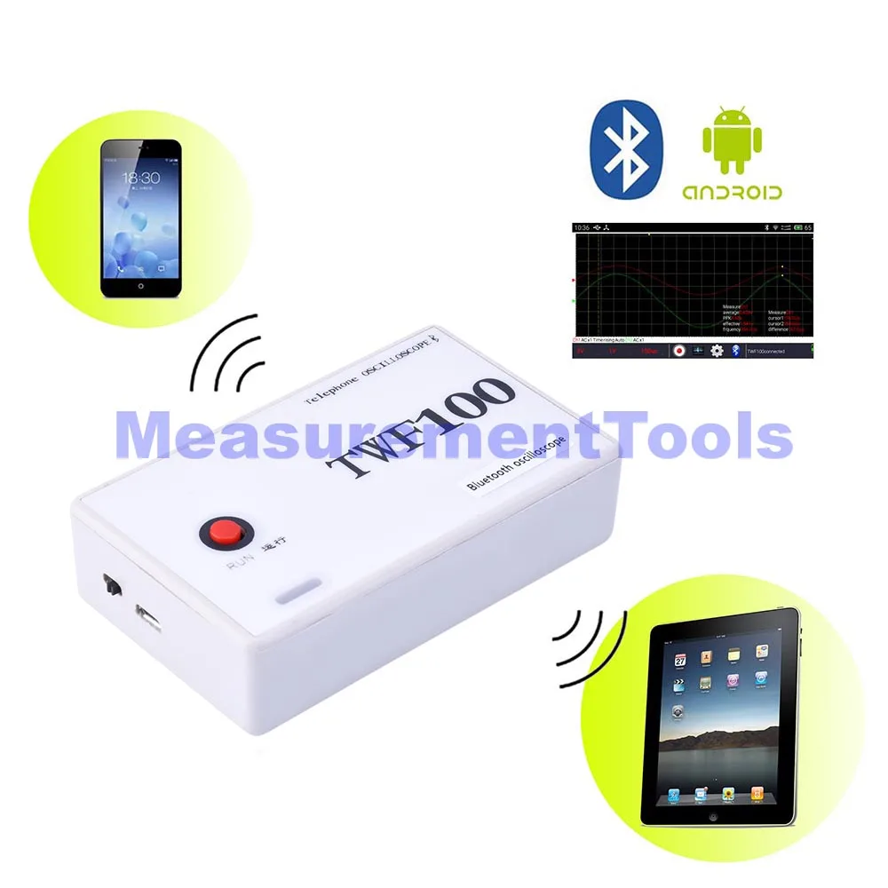 O096 TWF100 2 канальный USB цифровой осциллограф ПК мини bluetooth Поддержка Android 4 0 и выше