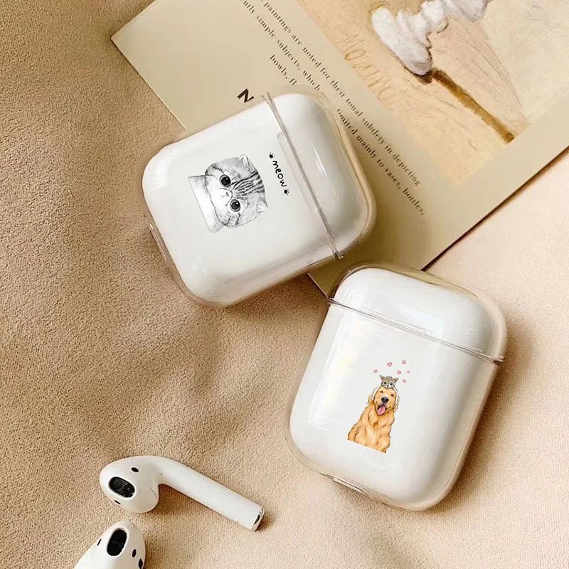 

Case For Apple airpods case Cute Pet Dog Labrador Wireless Bluetooth Earphone Case For Airpods Headphone Hard Protective Case
