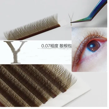 

NEW 12rows/case 8~12mm y weave eyelash extension premium natural synthetic mink individual eyelash extension makeup professional