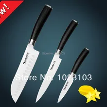 Huiwill marke Hohe qualität 3 stücke Japanischen AUS-8 edelstahl küchenchef santoku utility pring messer set mit G10 griff
