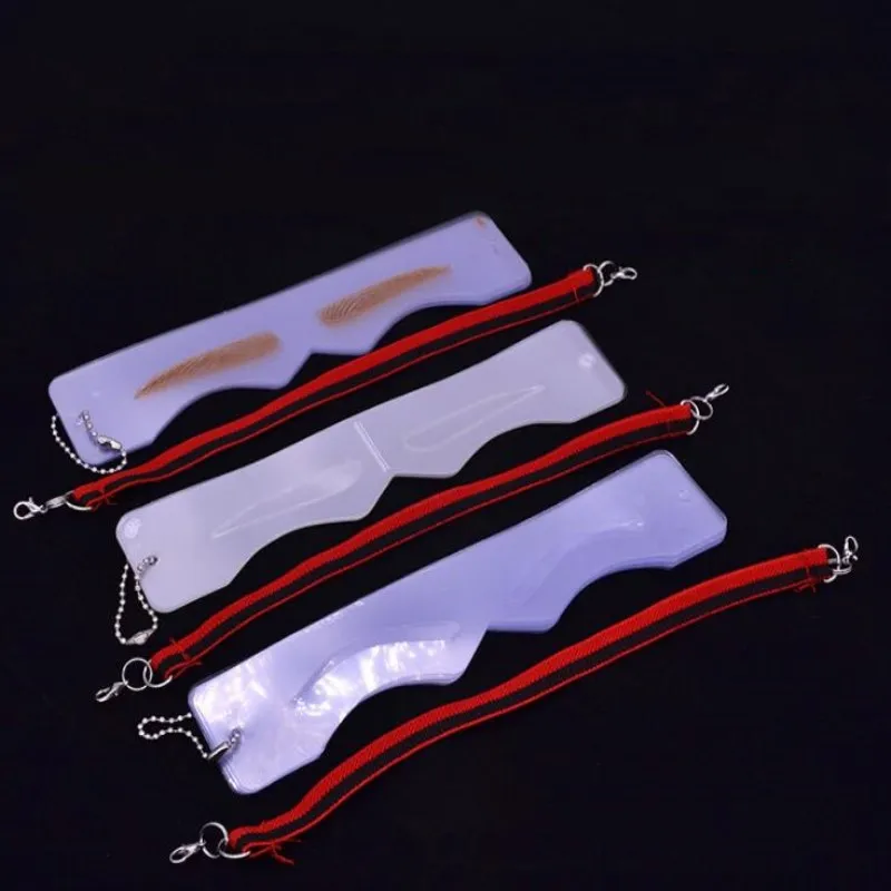 

12 Pairs Different Reuse Microblading Makeup EyeBrow Measure Eyebrow Guide Ruler Permanent Tools Tattoo Accesories