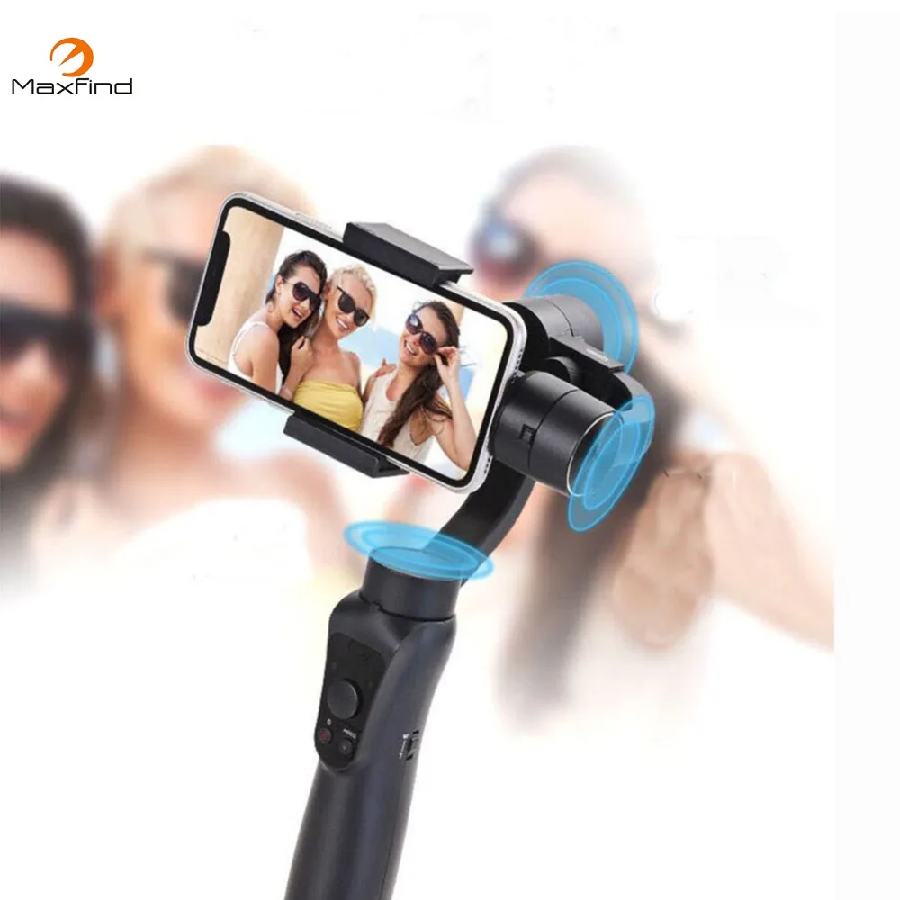 

Maxfind Smooth 5S 3-Axis Brushless Bluetooth Handheld Smartphone Gimbal Stabilizer For All phone & Action Camera - Black