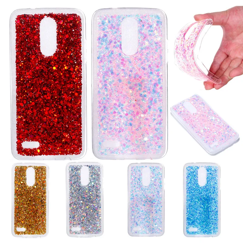 For LG K8 2017 X240 M200N Case Colored Shiny Glitter Silicon TPU Gel Soft Back Cover Phone for M200 |