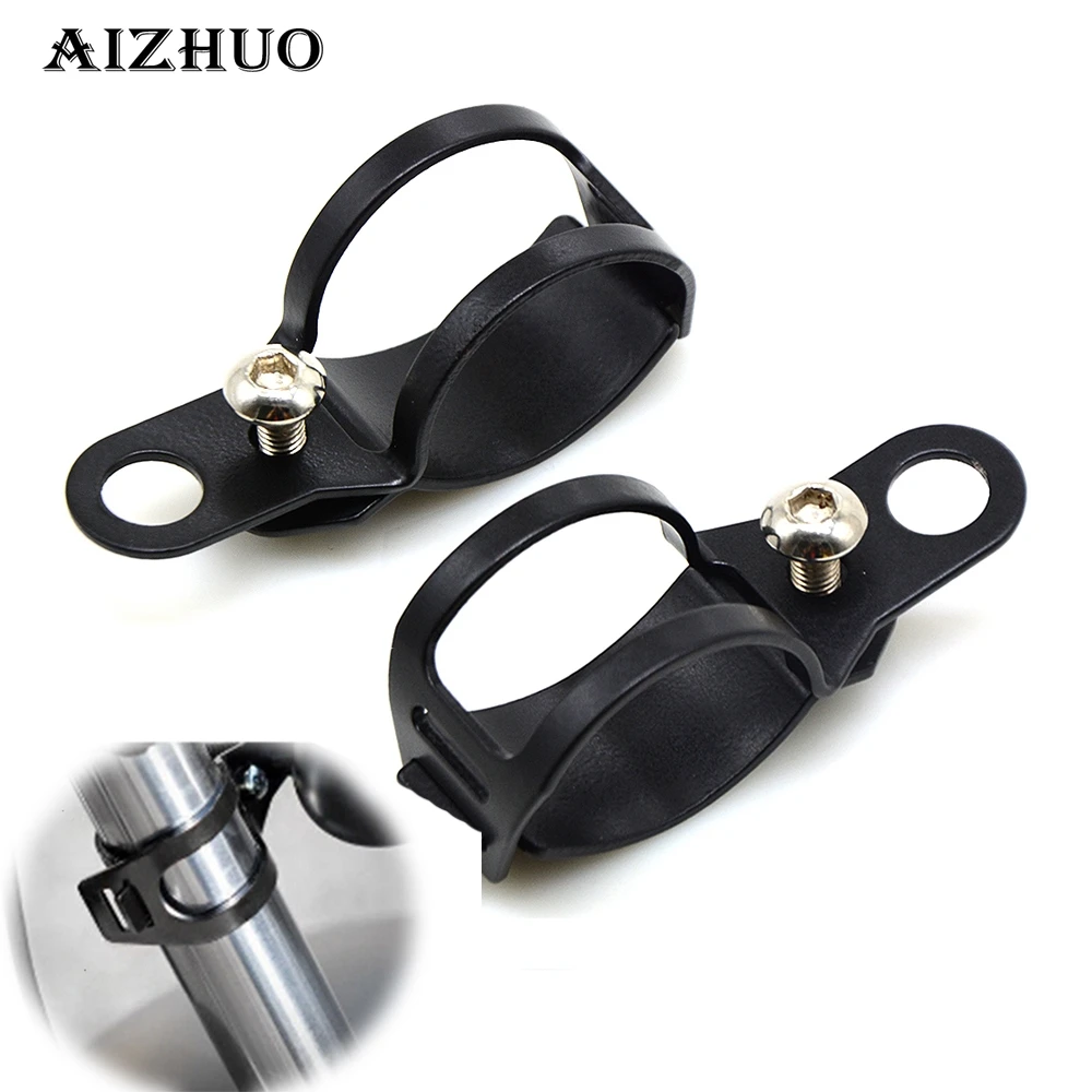 

Black 1 pair Motorcycle Turn Signals Relocation Fork Clamps Mount Light Holder lamp mount Bracket for 30MM-45MM front fork