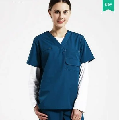 Новая Больничная медицинская одежда с коротким рукавом для женщин и мужчин, хирургическая изолирующая медицинская форма, наборы для ухода за кожей
