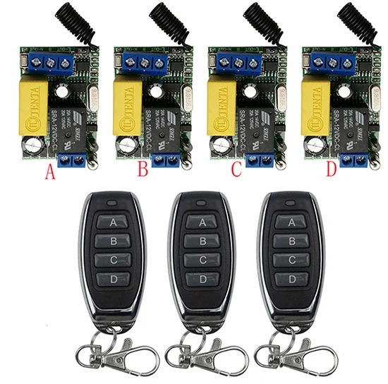 Xuanlongyuan AC220V 1CH 10A RF беспроводной пульт дистанционного управления реле системы