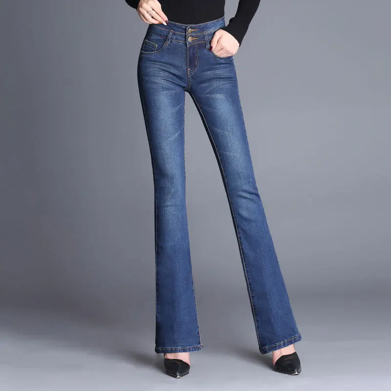 GEJIAN Woman Plus Size Stretch Jeans Female Washed Denim Skinny Pencil Pants Women Mom Jeans High Waist Jeans skinny jeans woman