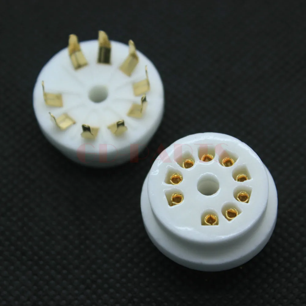 GD PARTS позолоченная 9pin PCB керамическая трубка основание клапана для 12AX7 ECC83 12AU7 6DJ8