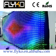 FLYKO светодио дный ткани, светодио дный видеоэкран 3 м* 8 м Горячая распродажа