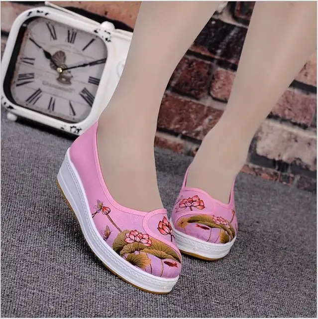 cotton flat shoes