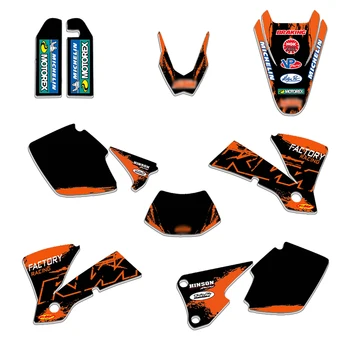 

TEAM GRAPHICS & BACKGROUNDS DECALS STICKERS FOR KTM EXC 125 200 250 300 400 450 525 2003
