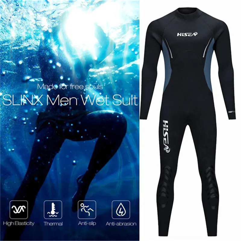 Мужской гидрокостюм 5 мм всего тела костюм супер стрейч Дайвинг костюм плавать серфинга подводное плавание