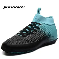 JINBAOKE для футзала сапоги и ботинки для девочек высокие ботильоны человек обувь спортивные футбольные бутсы Futzalki футбольные кроссовки бутсы