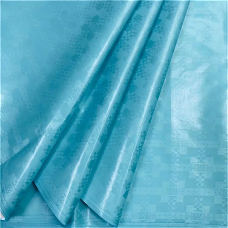 guinea brocade fabric 100%cotton Sky blue bazin riche getzner 2019 african high quality 10yard/lot | Дом и сад