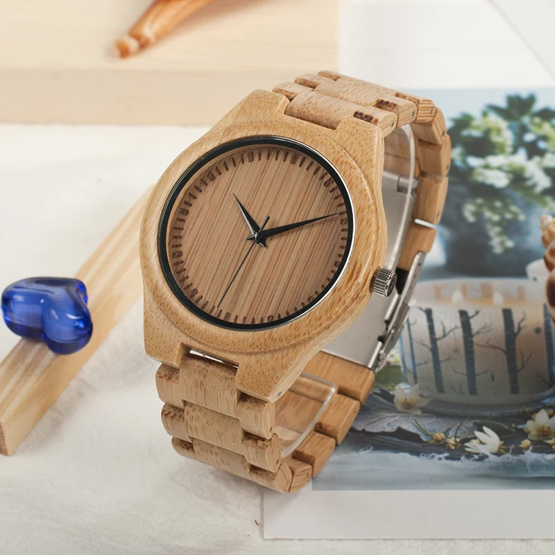 BOBO BIRD V-D19 High Quality Men Watch Japan 2035 Movement Quartz Watch All Bamboo Watch in Gift Box