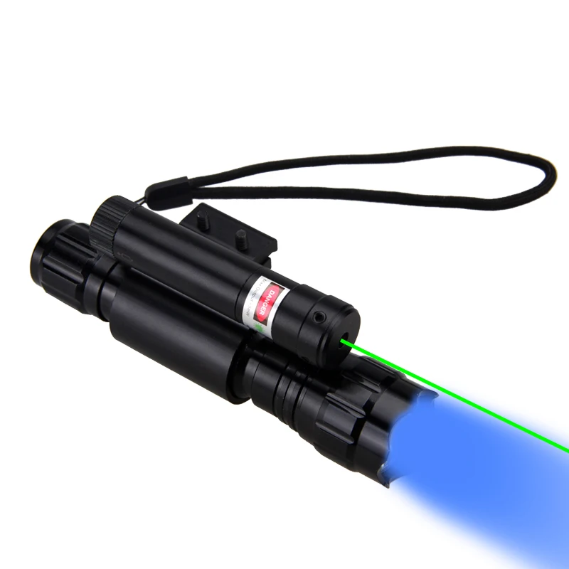 Lanterna + Ponto Luz ao ar Tactical Scout Arma Livre Caça Laser Verde 20mm Pistolas Lazer Vista Ferroviário Montagem Cr2 18650 Carregador Usb 16 Luzes de armas