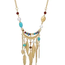 LUFANG, модные бусины в стиле бохо, Кристальное Макси массивное ожерелье, этнический панк мощный длинный воротник с кисточками, колье, ожерелье для женщин, ювелирное изделие