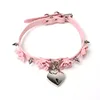 Collier Harajuku, fait à la main, avec fermeture en cœur sûre, clés en fleur de Rose, ras du cou, col pointu, 100% ► Photo 2/6