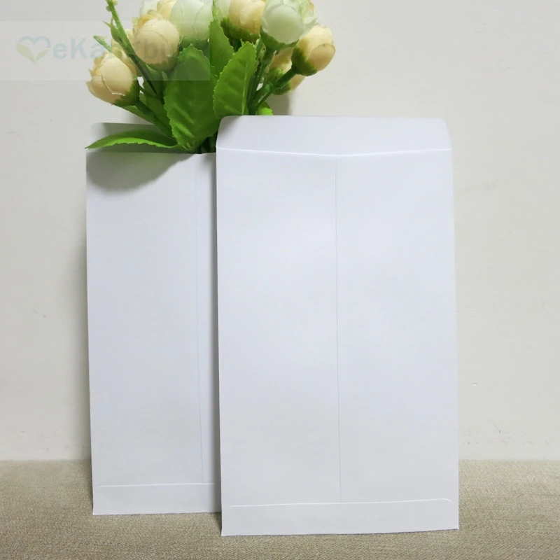 50pcs Plain White Envelopes Cards Cash Storage Envelopein Paper