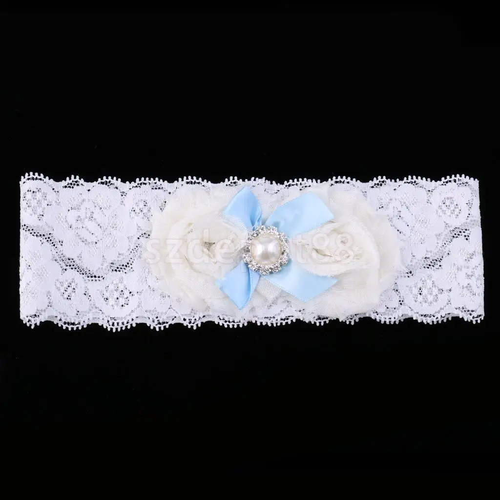 Wedding Bridal Lace Garter Flower Bowknot Elastic Toss Garter Thigh Ring Keepsake