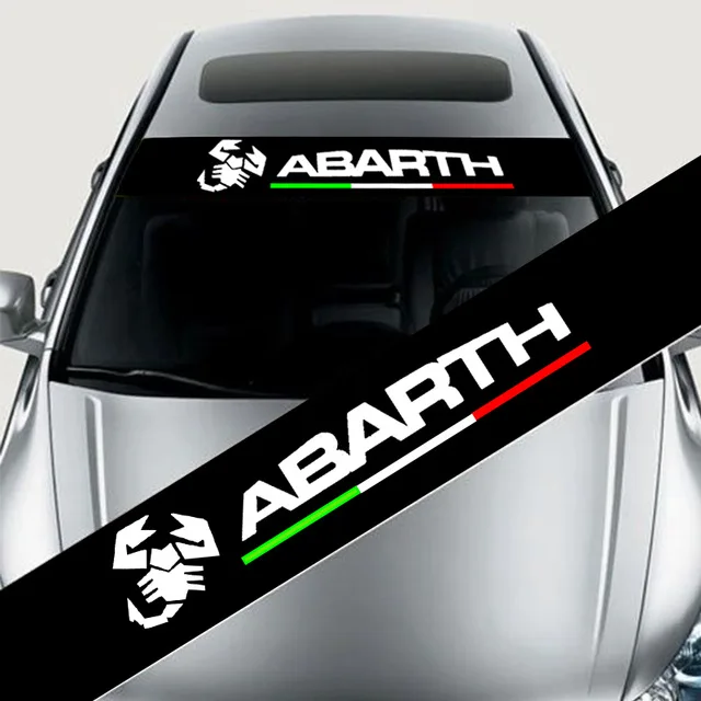  Car Styling Automobile eflective Front Windshield Banner Decal Car Sticker For Fiat 500 ABARTH Auto
