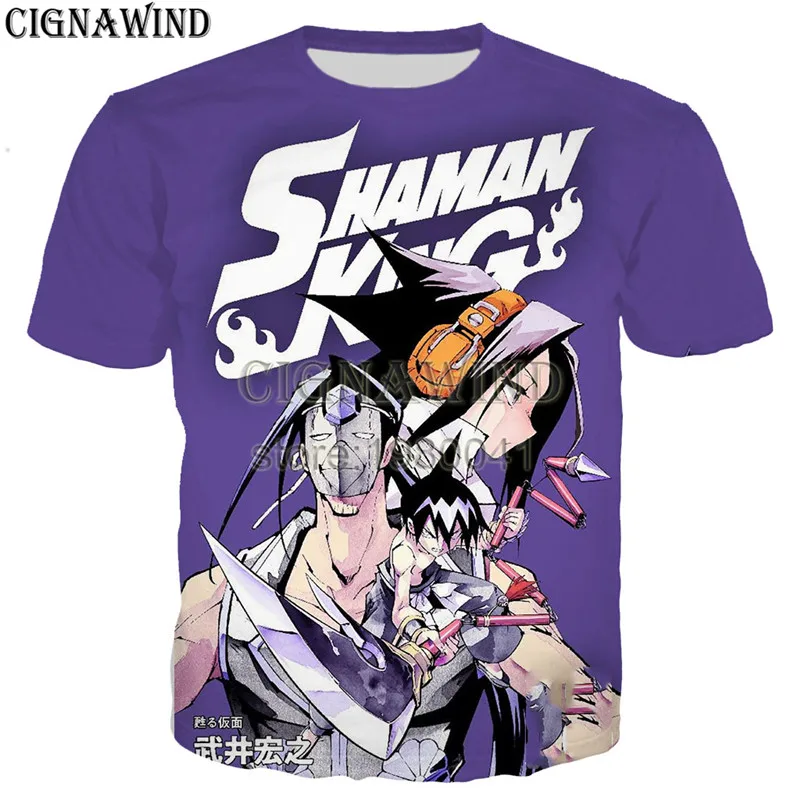 

Shaman King Amidamaru Guardian Ghost Popular t shirt men women 3D printed t-shirts casual Harajuku style tshirt streetwear tops