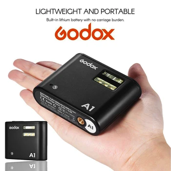 

Godox A1 Smartphone Flash System 2.4G Wireless Flash Trigger Constant LED Light APP Control with Battery for iPhone 6s 7 plus