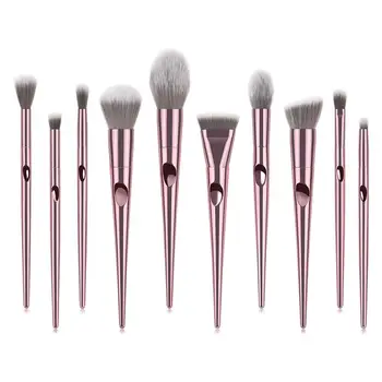 

10 Rose Gold Series Makeup Brush Set Loose Powder Blush Eye Shad Complete Eye Shadow Brush Suitable For Professional Or Home Use