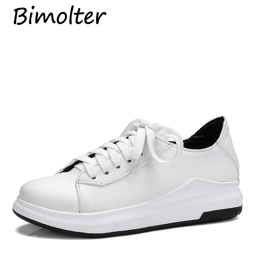 

Bimolter Spring Women High Quality Vulcanize Shoes Bling Solid Designer Sneakers Girls Female Platform Comfortable Flats PFEA018
