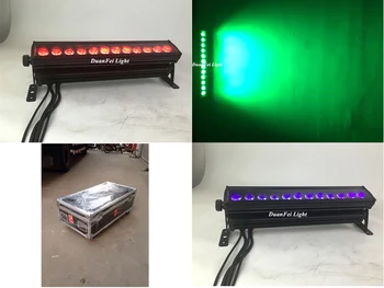 

(6pcs+Flycase) RGBWA UV Outdoor led bar wash wall light 12x18w 6in1 DJ LED Washer Light Bar Waterproof Lyre