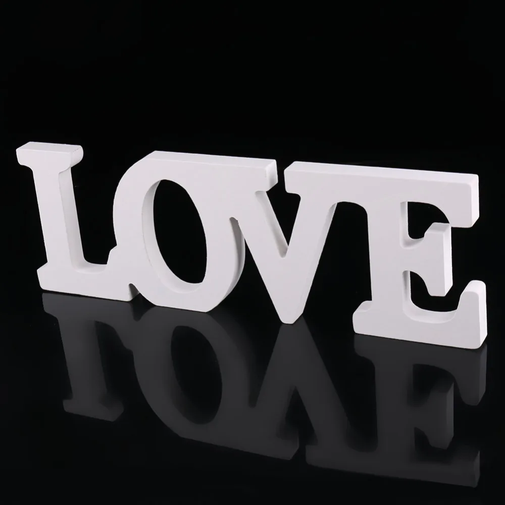 Wedding Decorations LOVE Letter Wooden White Wood Alphabet decoration