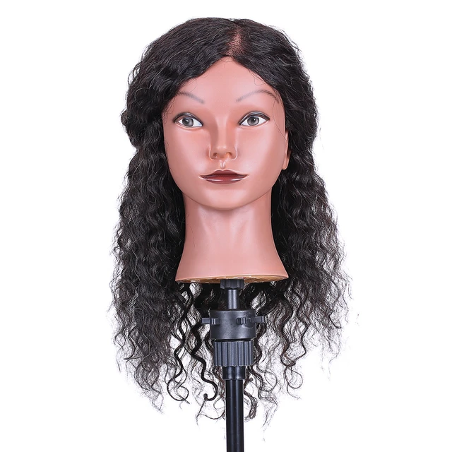 Mannequin Head 100% Real Human Hair Training Manequin Head Hairdressing  Practice Cosmetology Mannequins Hair Mannequin Head - Mannequins -  AliExpress