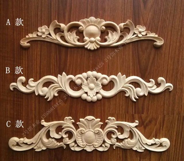 wood carving wooden european style decals engraved flower flower
