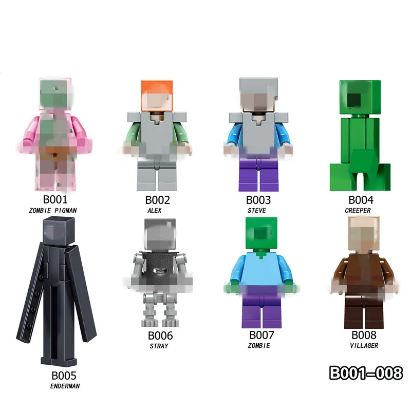 Minecraft Toy 1pc Action Figures With Weapons Steve Alex