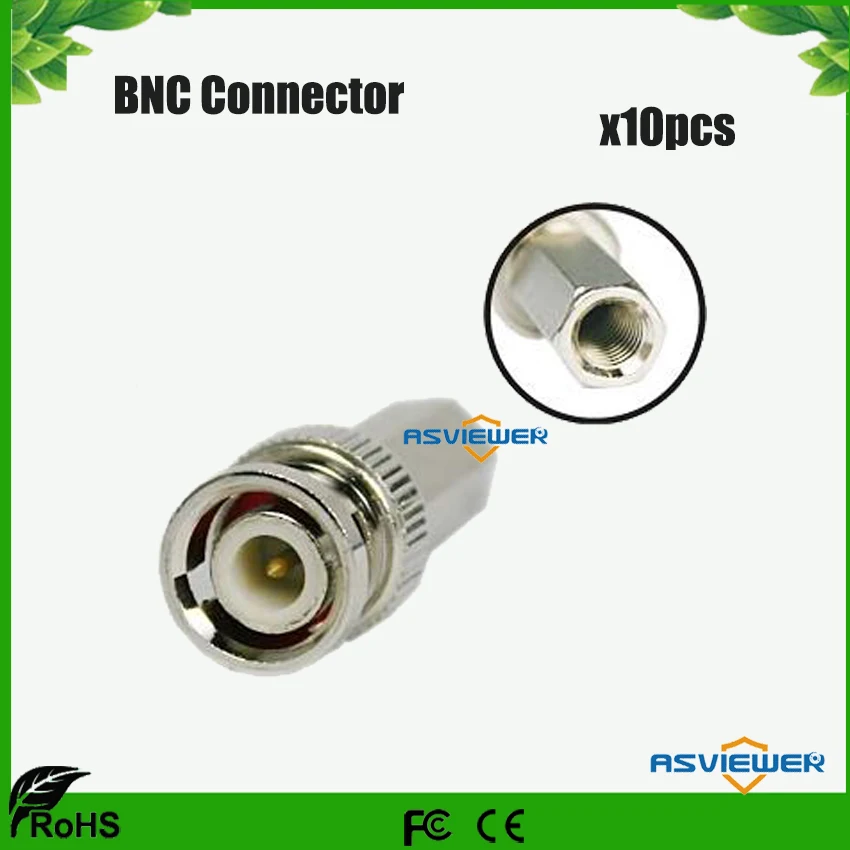 Видеонаблюдения Системы Применение твист-на BNC разъем Мужской RG59 для камер видеонаблюдения 10 шт./лот