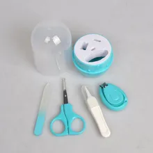 Детский маникюрный набор для новорожденных, детские безопасные ножницы, набор для ухода за ногтями, педикюрный набор, твердая коробка для хранения