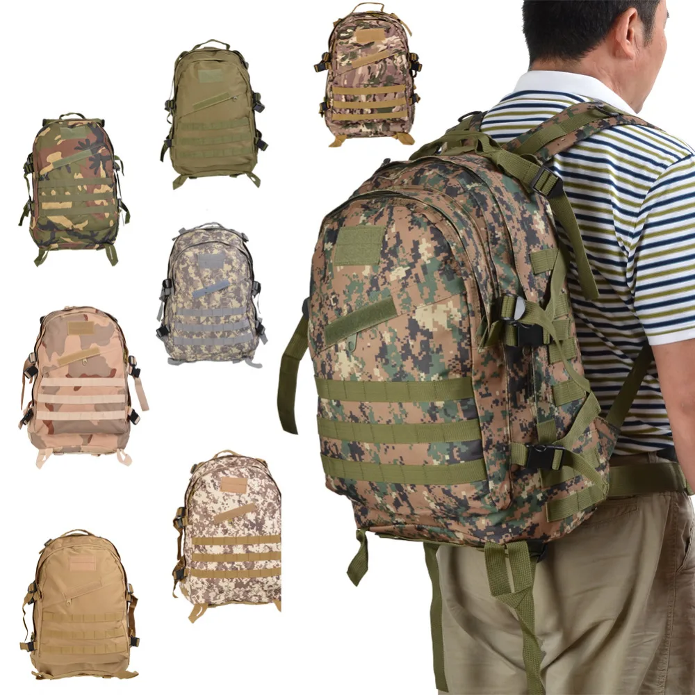 

10pcs DHL SHIP 45L Molle housekeeper Tactics Backpack Waterproof 1000D High capacity Assault Travel Military Rucksacks Army Bag
