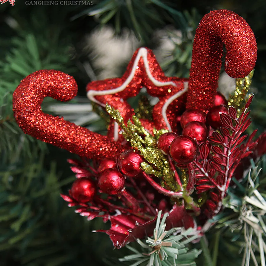 Рождественская блестящая подвеска в виде трости, украшения для дома Noel Natal, новогодний декор, украшение на елку