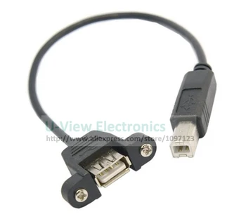 

USB 2.0 A Female socket Panel Mount Type to Standard B Male Printer Scanner Hard Disk Cable/Free Shipping/2PCS