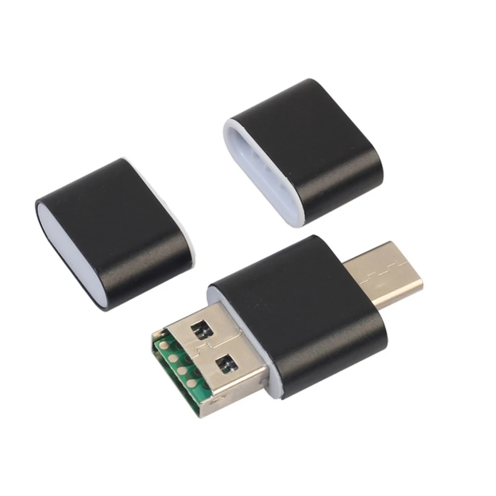 Универсальный 3 in1 OTG Тип-C телефонный адаптер USB 3,0 USB Micro USB Combo 2 слота TF карты памяти SD Тип C для смартфонов и ПК - Цвет: Черный