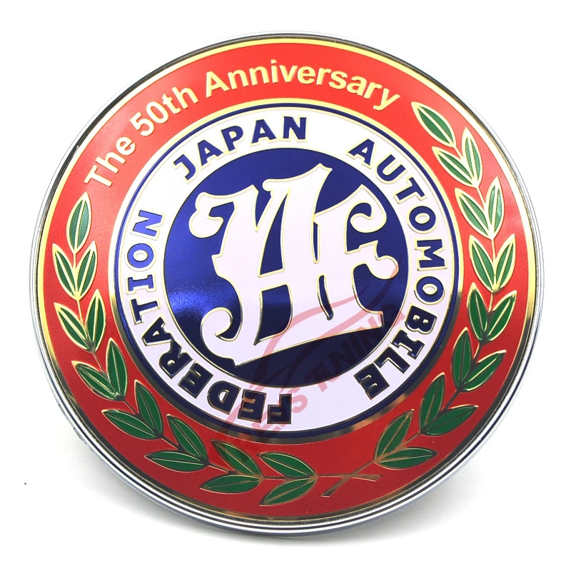 

Free Shipping! 9cm JAD The 50th Anniversary JAF Emblem Badge For Japanese Cars