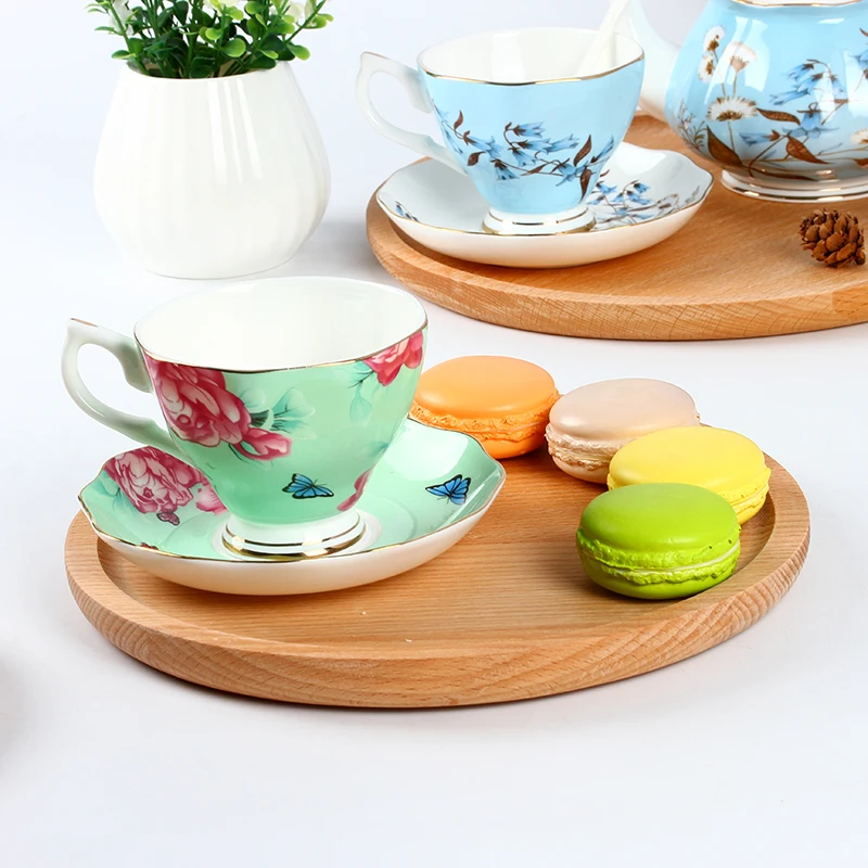 

Creative European Style Wooden Tray Round Solid Wood Breakfast Pizza Plate Japanese Flat Plate Home