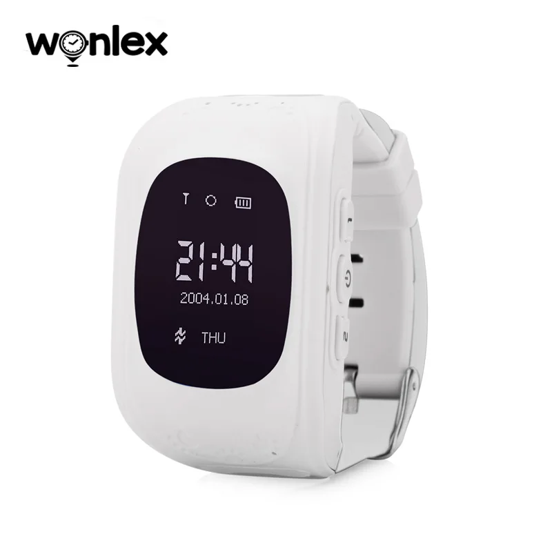 Wonlex Q50 OLED детские gps часы SOS Вызов Детские умные часы детские наручные часы искатель локатор трекер ребенок анти-потеря монитор - Цвет: White