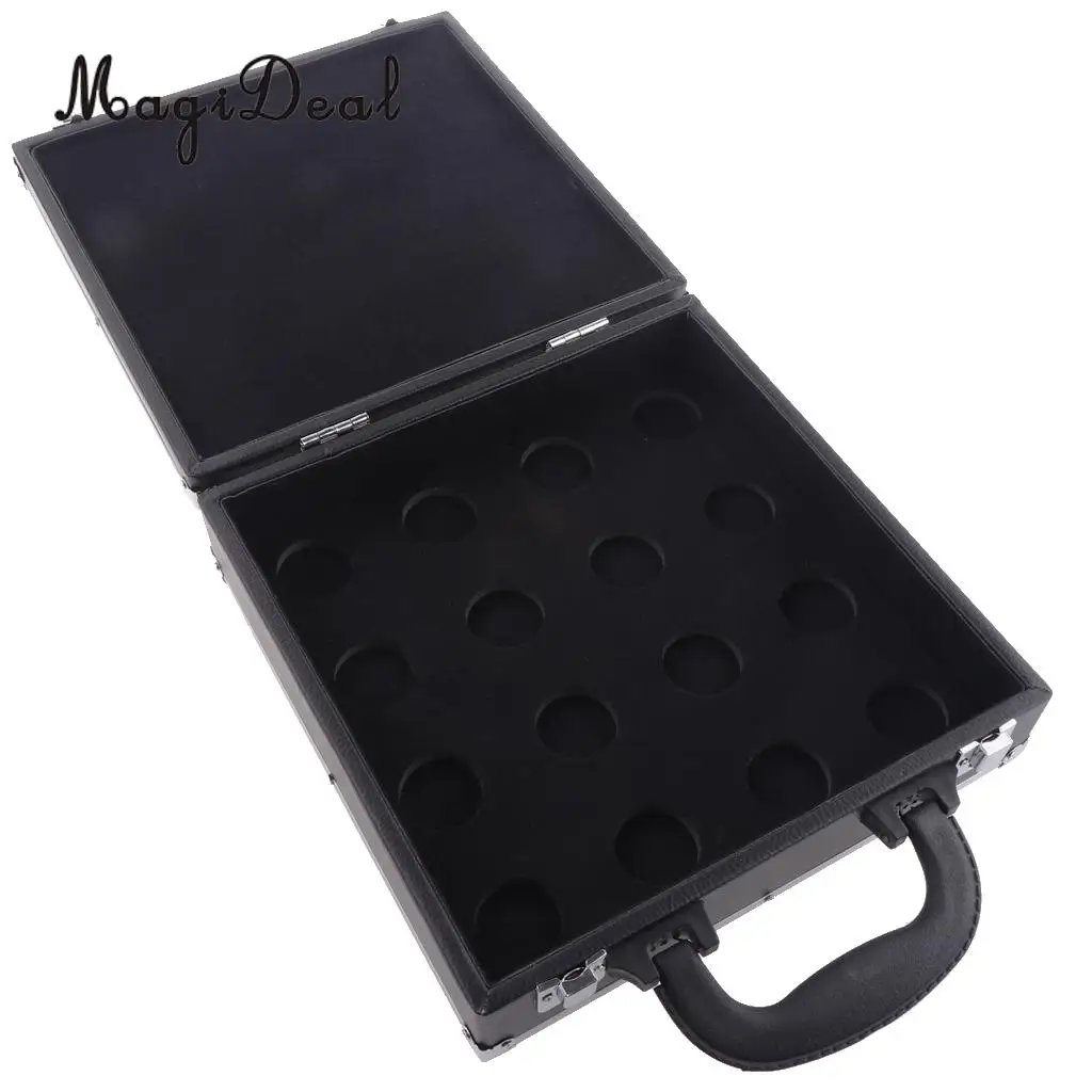 PU Billiard Storage Snooker Box Pool Balls Carrying Case For Billiard Accessory with Carry Handle Black