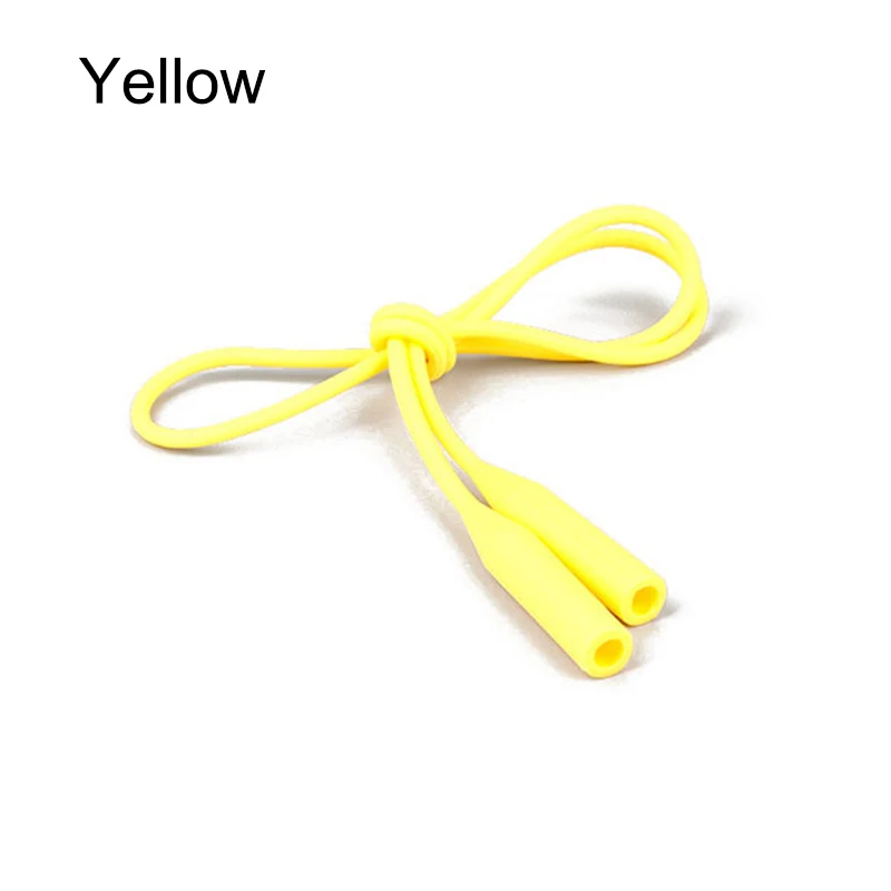 56 см яркие цвета, эластичные силиконовые ремни для очков, цепочка для солнцезащитных очков, спортивные противоскользящие веревки для очков, веревки, шнур, держатель DOD - Цвет: Цвет: желтый